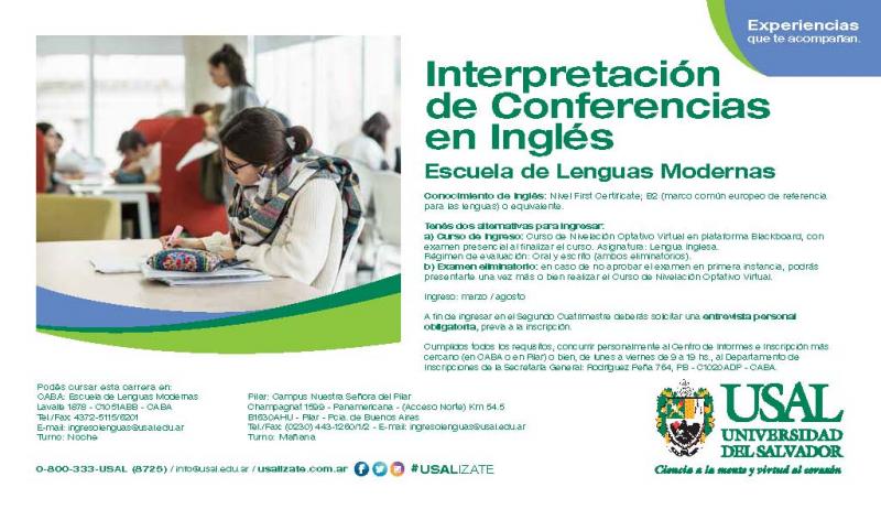 Interpretación de Conferencias en Inglés | Escuela de Lenguas Modernas